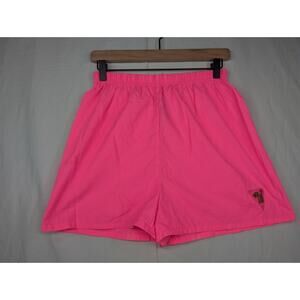 Vintage 80’s 90's Obvious Pink Nylon Running Shorts Made In USA